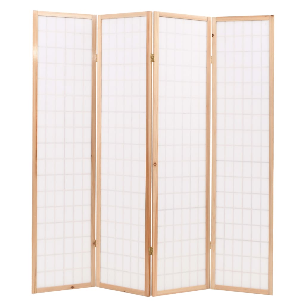 Taitettava tilanjakaja 4 paneelia japanilaistyylinen 160x170cm - Sisustajankoti.fi