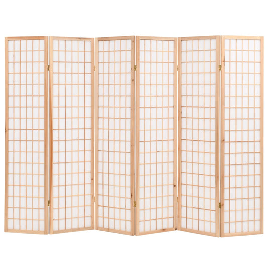 Taitettava tilanjakaja 6 paneelia japanilaistyylinen 240x170cm - Sisustajankoti.fi