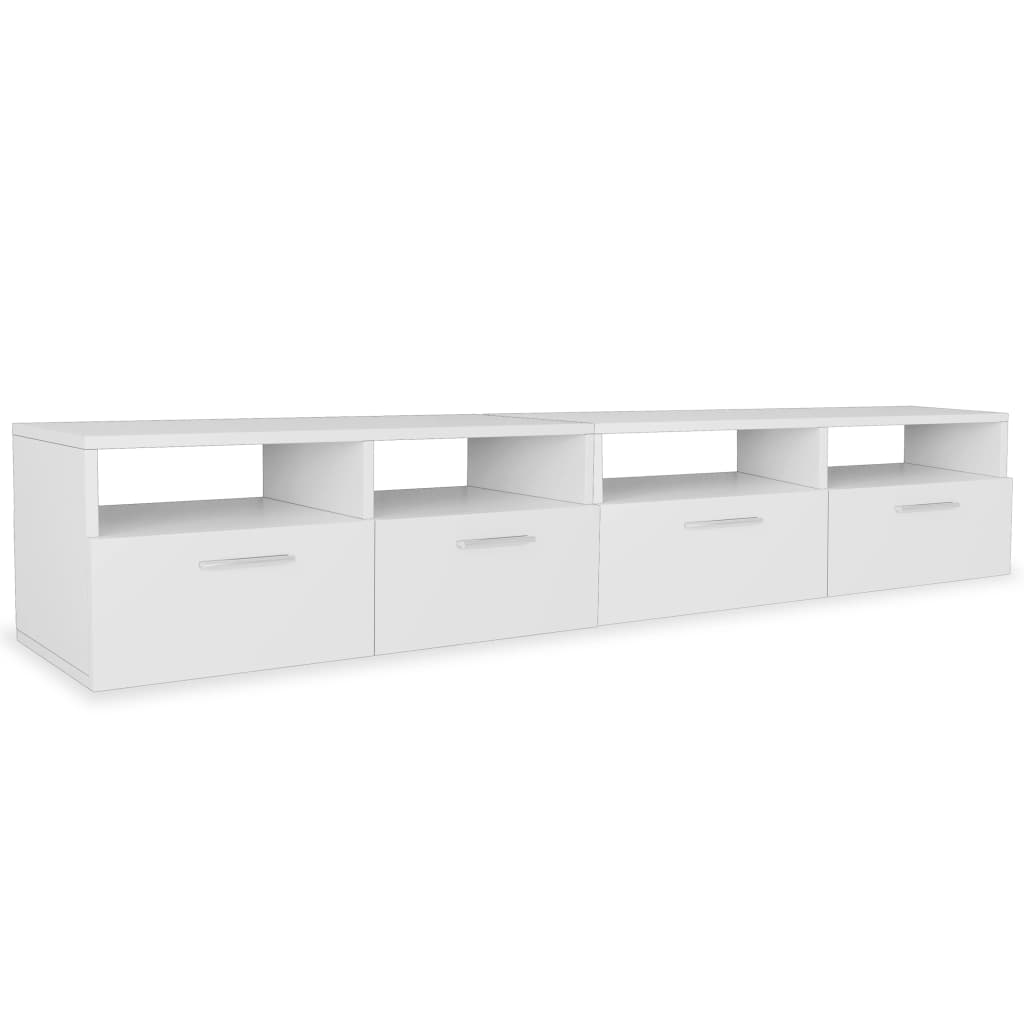TV-tasot 2 kpl 95x35x36 cm valkoinen - Sisustajankoti.fi