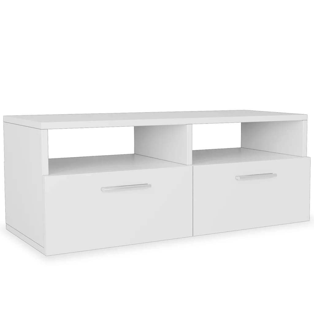 TV-tasot 2 kpl 95x35x36 cm valkoinen - Sisustajankoti.fi