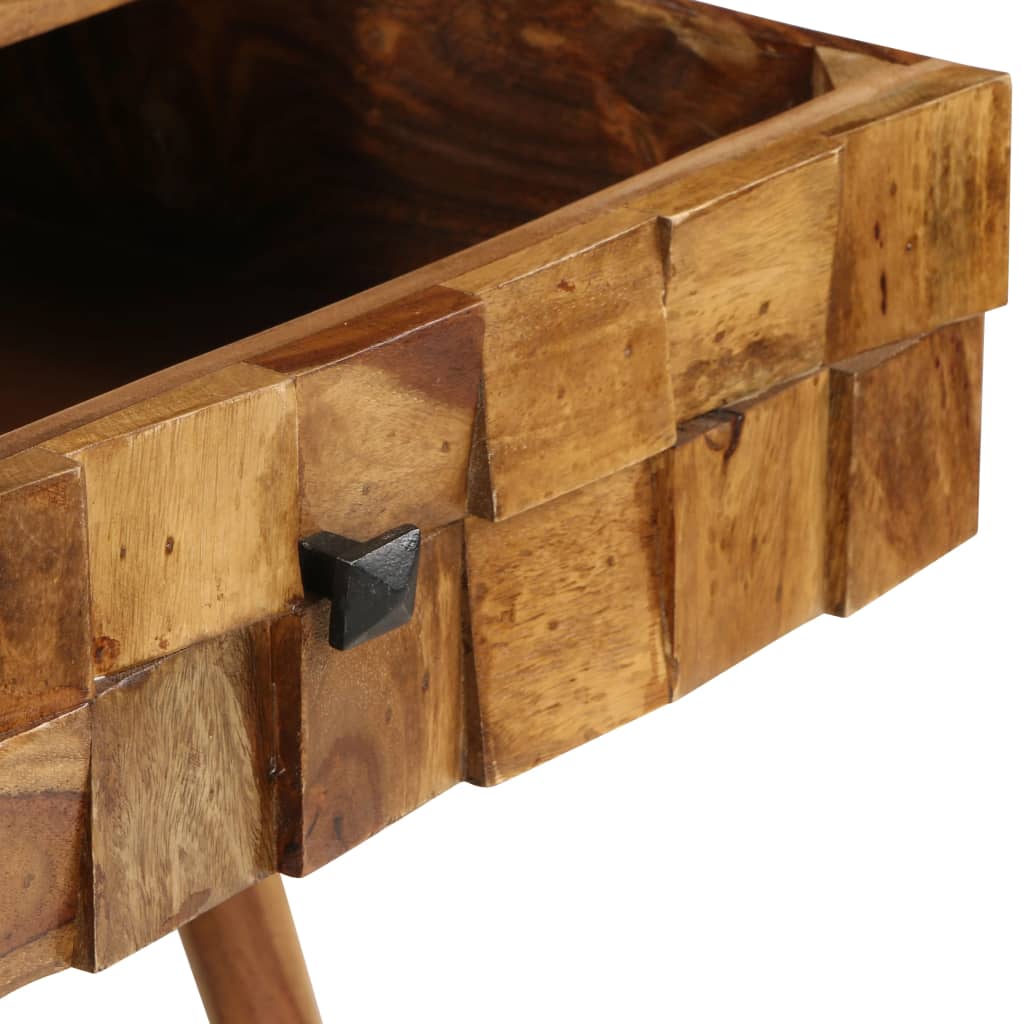 Sohvapöytä kiinteä hunajaviimeistelty seesampuu 110x50x37 cm - Sisustajankoti.fi