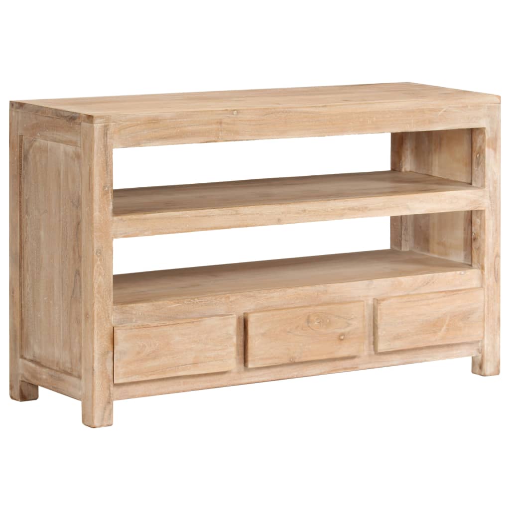 TV-taso kiinteä akaasiapuu 90x30x55 cm vaaleanruskea - Sisustajankoti.fi