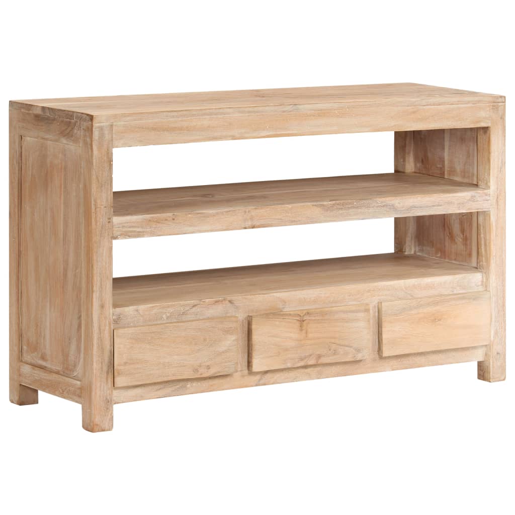 TV-taso kiinteä akaasiapuu 90x30x55 cm vaaleanruskea - Sisustajankoti.fi