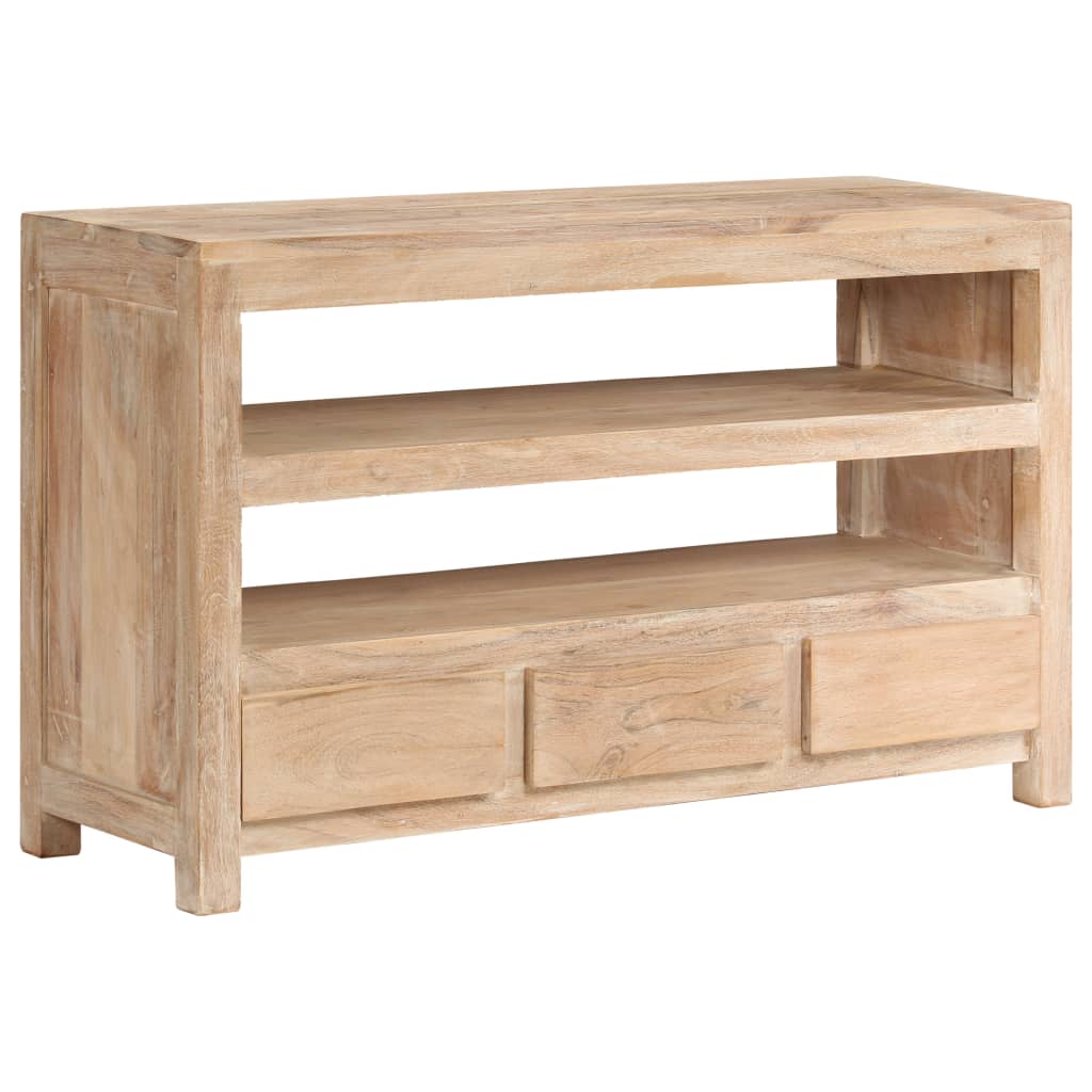 TV-taso kiinteä akaasiapuu 90x30x55 cm vaaleanruskea - Sisustajankoti.fi