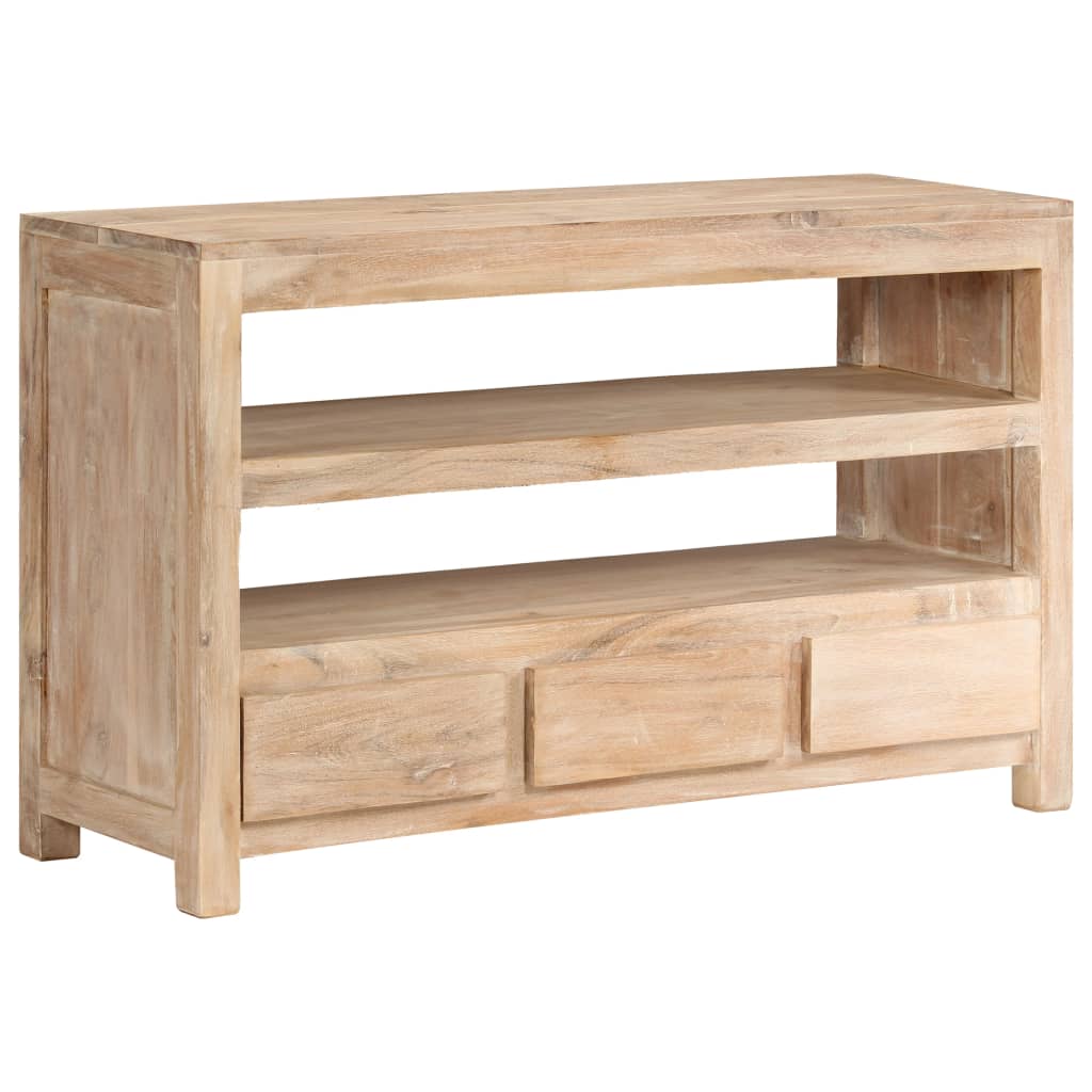TV-taso kiinteä akaasiapuu 90x30x55 cm vaaleanruskea - Sisustajankoti.fi