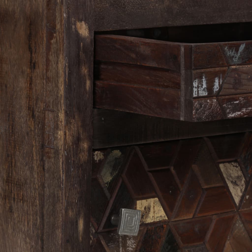 Yöpöytä kiinteä kierrätetty puu 40x30x50 cm - Sisustajankoti.fi