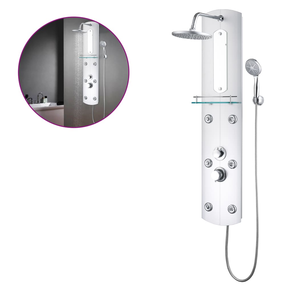 Suihkupaneeli 25x43x120 cm hopea - Sisustajankoti.fi