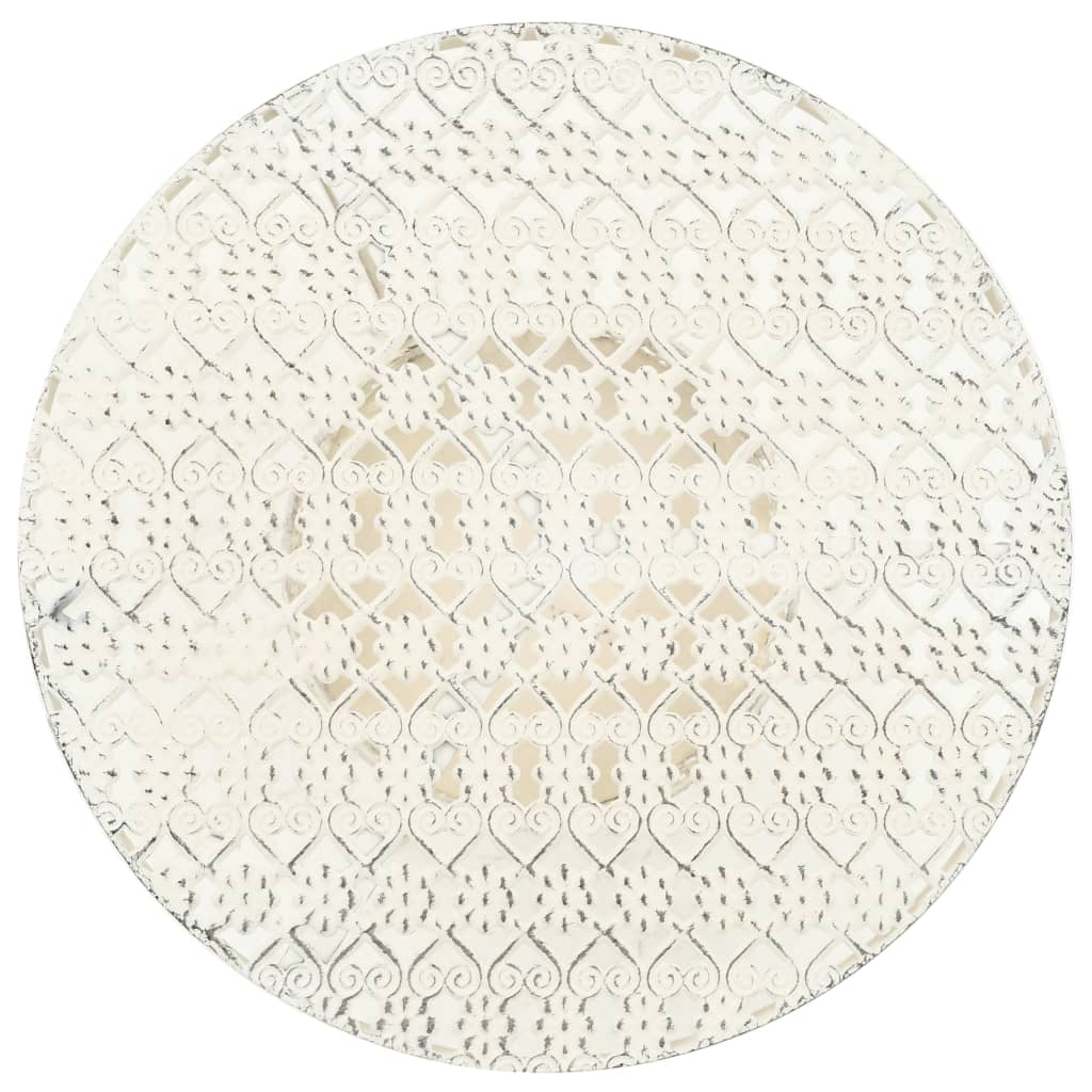 Bistropöytä vintagetyyli metalli pyöreä 40x70 cm valkoinen - Sisustajankoti.fi