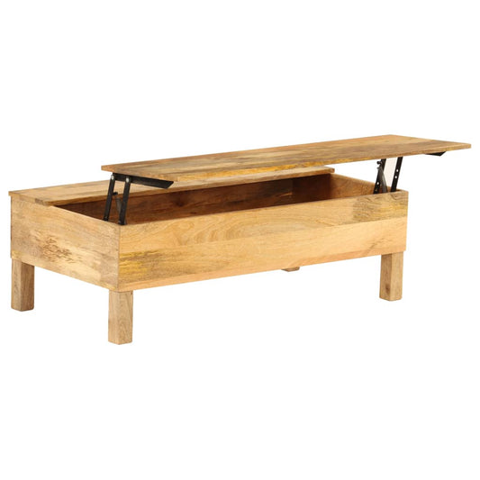 Sohvapöytä kiinteä mangopuu 110x55x35 cm - Sisustajankoti.fi