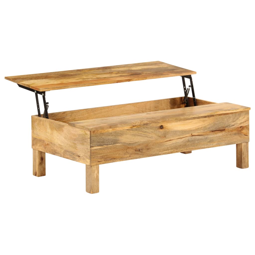 Sohvapöytä kiinteä mangopuu 110x55x35 cm - Sisustajankoti.fi