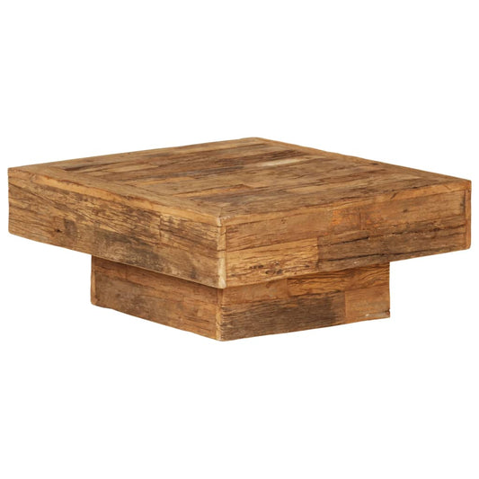 Sohvapöytä täysi kierrätetty puu 70x70x30 cm - Sisustajankoti.fi