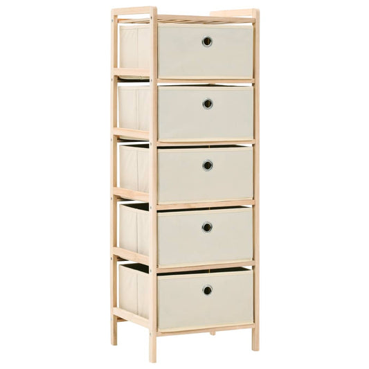 Säilytysteline 5 kangaskorilla setripuu beige - Sisustajankoti.fi
