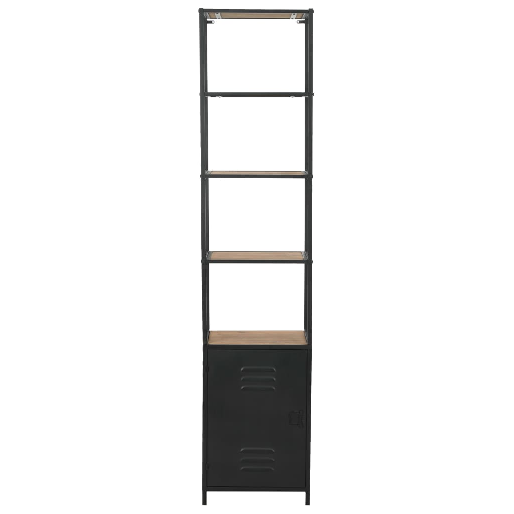 Kirjahylly kuusipuu ja teräs 40,5x32,5x180 cm - Sisustajankoti.fi