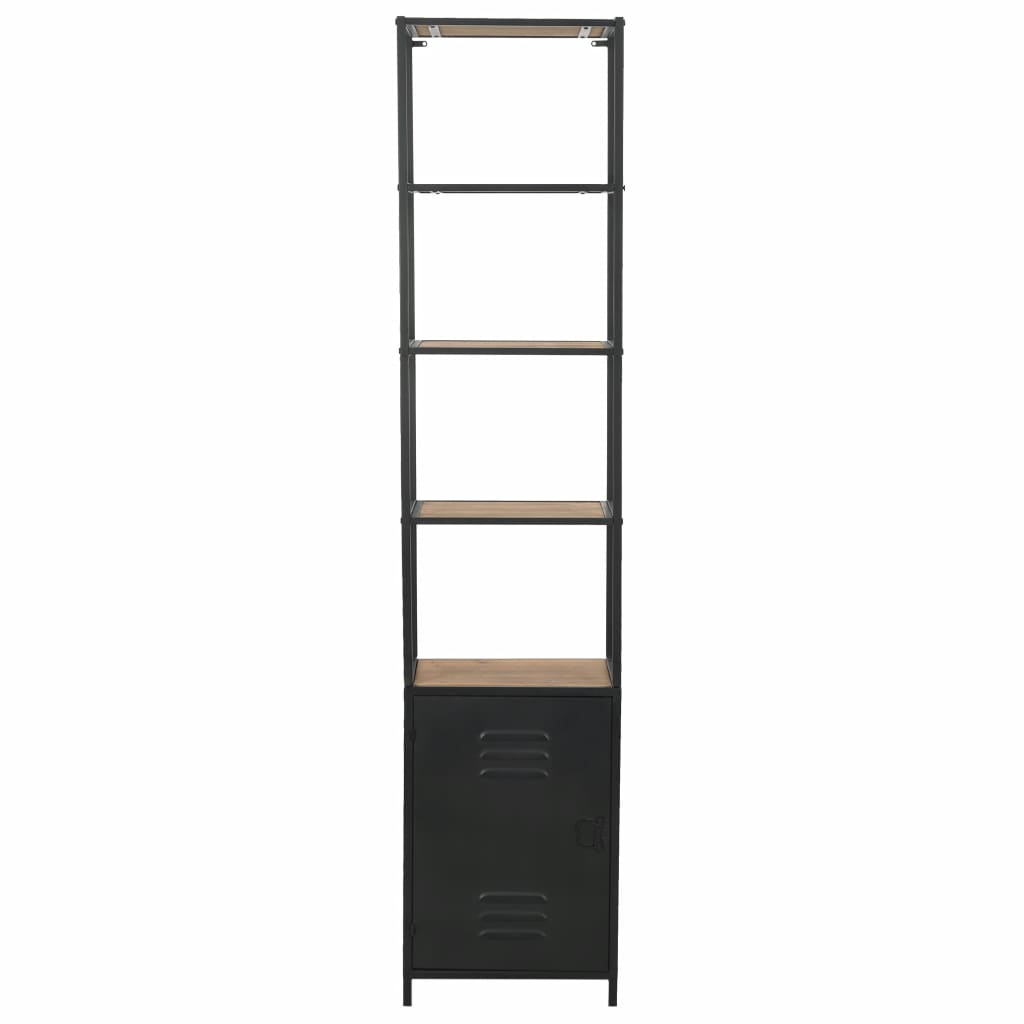 Kirjahylly kuusipuu ja teräs 40,5x32,5x180 cm - Sisustajankoti.fi