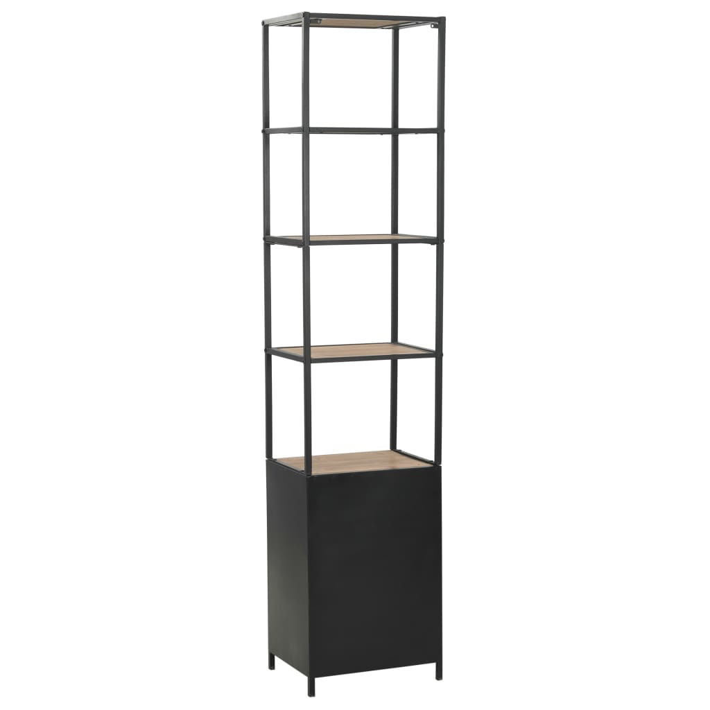 Kirjahylly kuusipuu ja teräs 40,5x32,5x180 cm - Sisustajankoti.fi