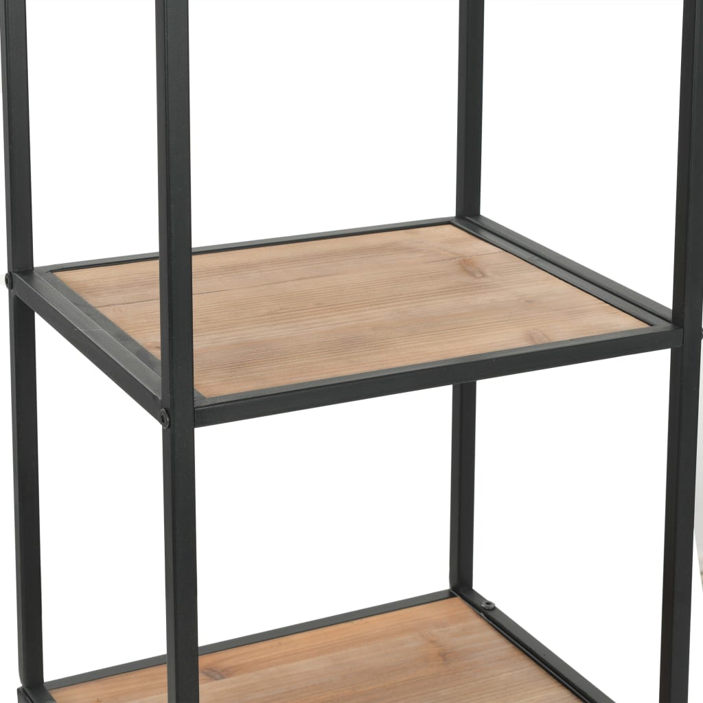Kirjahylly kuusipuu ja teräs 40,5x32,5x180 cm - Sisustajankoti.fi