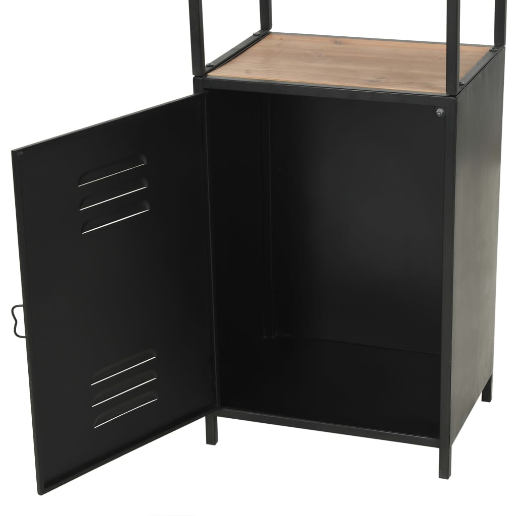 Kirjahylly kuusipuu ja teräs 40,5x32,5x180 cm - Sisustajankoti.fi