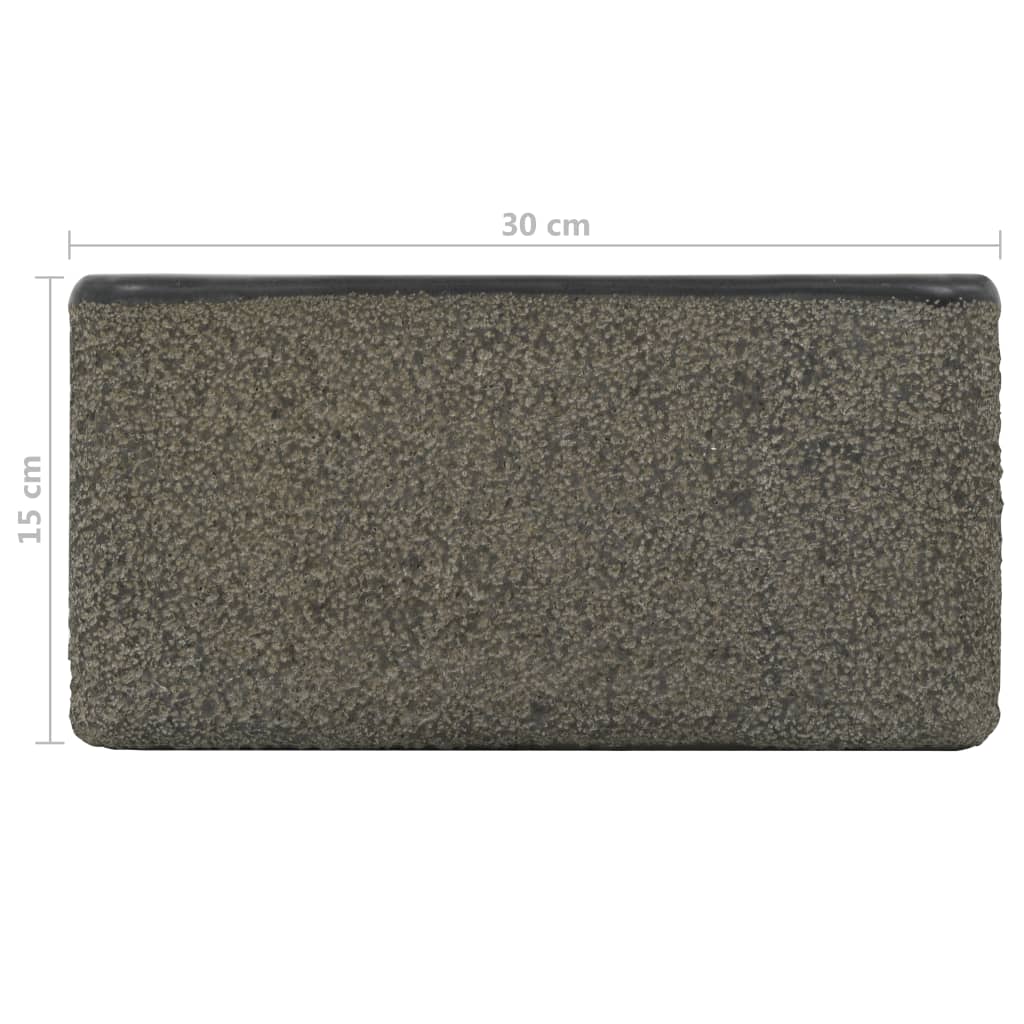 Pesuallas jokikivi 30x30x15 cm musta - Sisustajankoti.fi