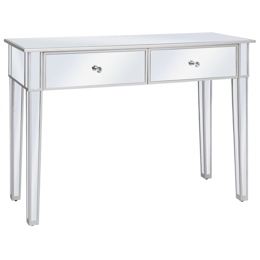 Peilikoristeltu konsolipöytä MDF ja lasi 106,5x38x76,5 cm - Sisustajankoti.fi
