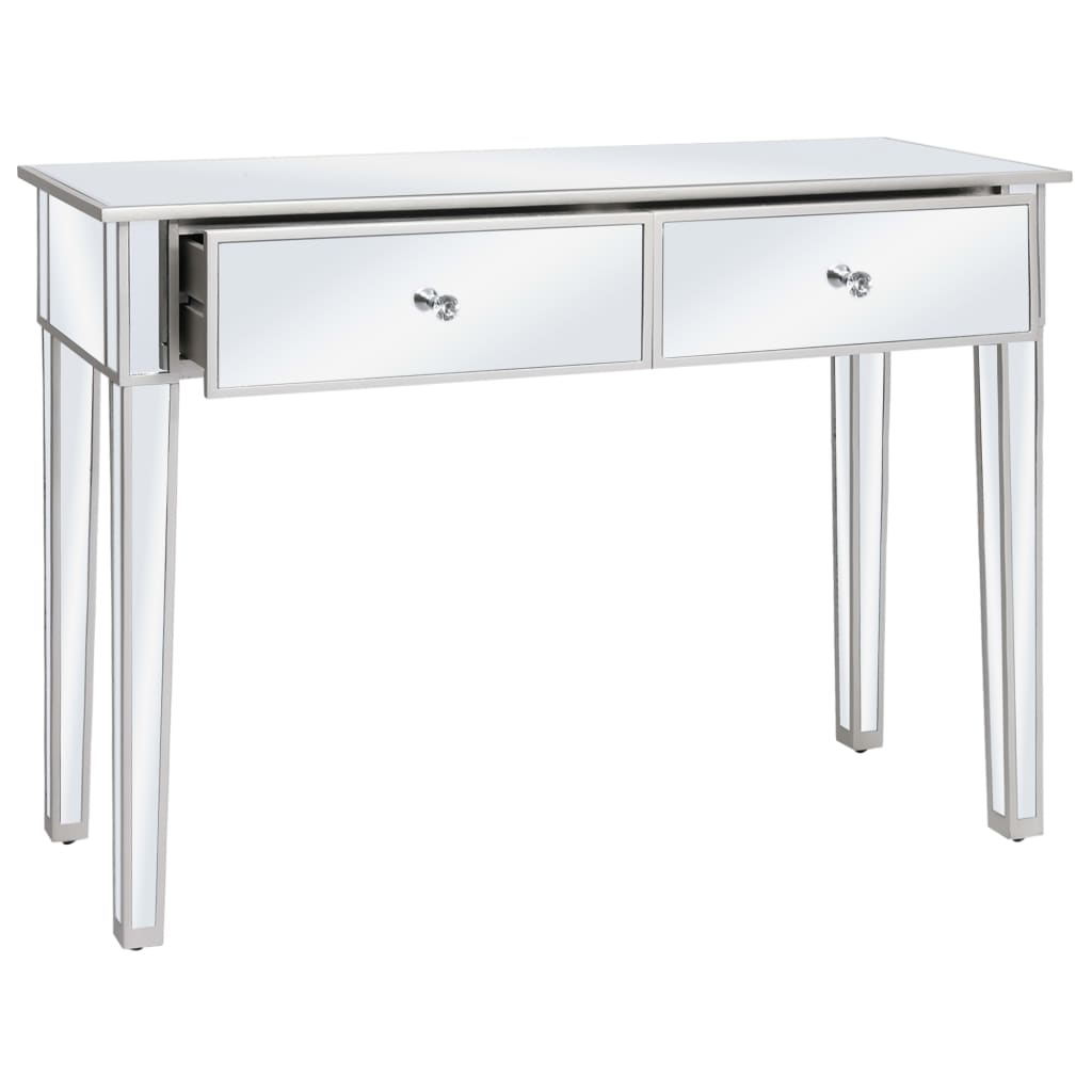 Peilikoristeltu konsolipöytä MDF ja lasi 106,5x38x76,5 cm - Sisustajankoti.fi