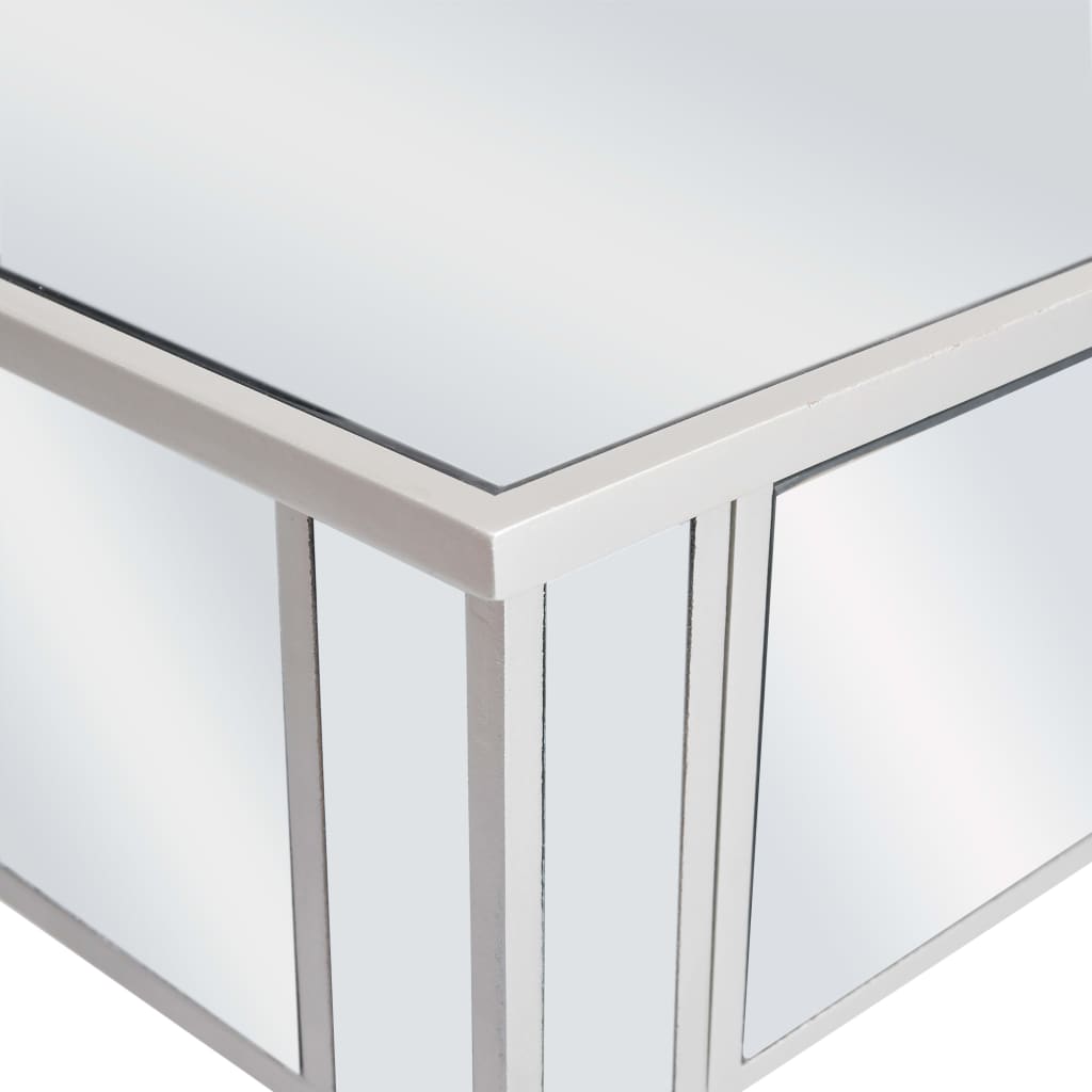 Peilikoristeltu konsolipöytä MDF ja lasi 106,5x38x76,5 cm - Sisustajankoti.fi
