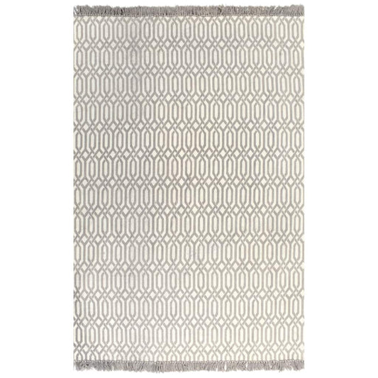 Kelim matto puuvilla 120x180 cm kuviolla harmaanruskea - Sisustajankoti.fi