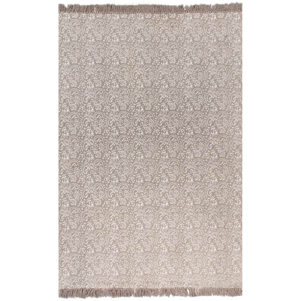 Kelim matto puuvilla 120x180 cm kuviolla harmaanruskea - Sisustajankoti.fi