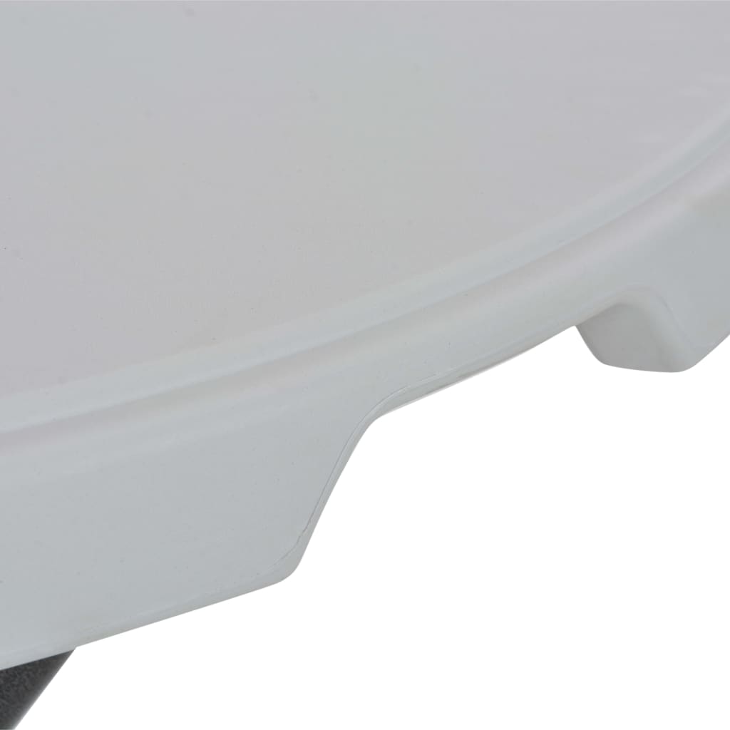 Kokoontaitettava baaripöytä valkoinen 80x110 cm HDPE - Sisustajankoti.fi