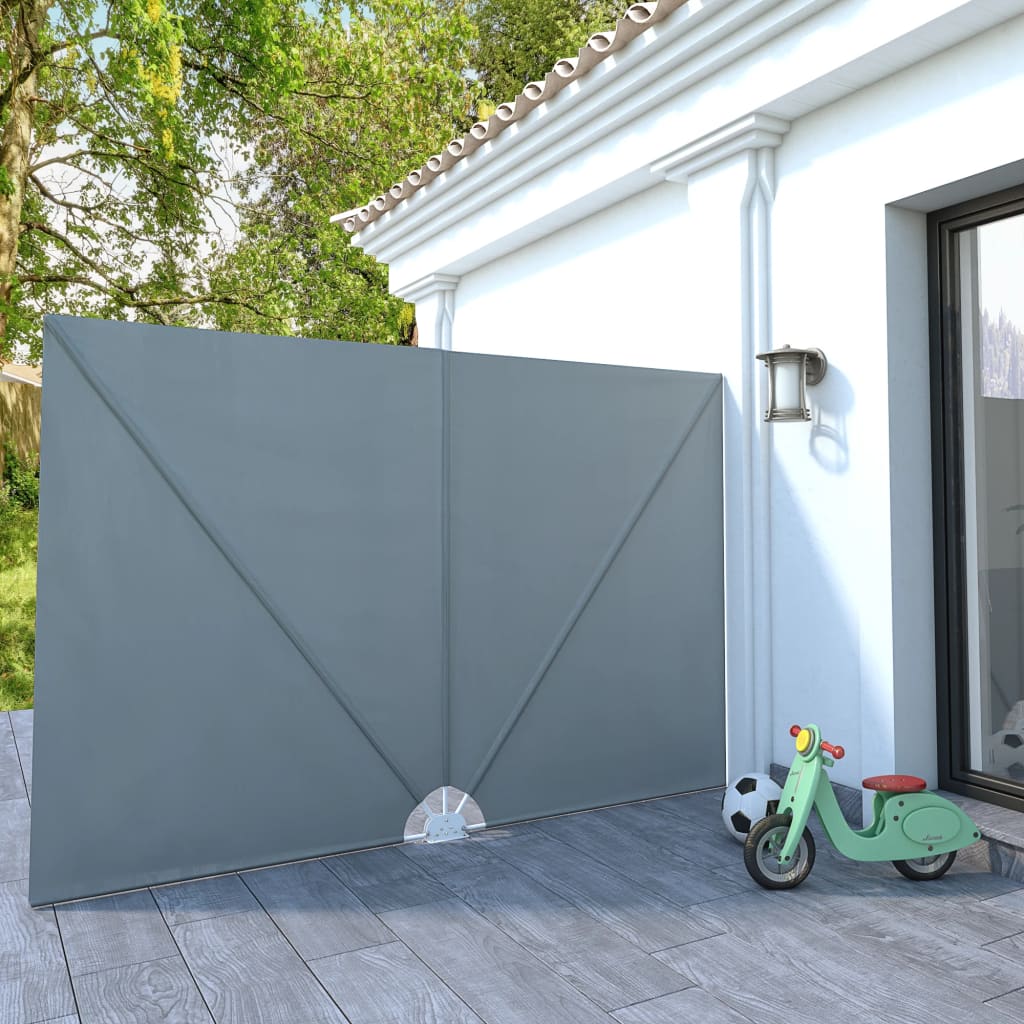 Kokoontaittuva terassin sivumarkiisi harmaa 300x200 cm - Sisustajankoti.fi