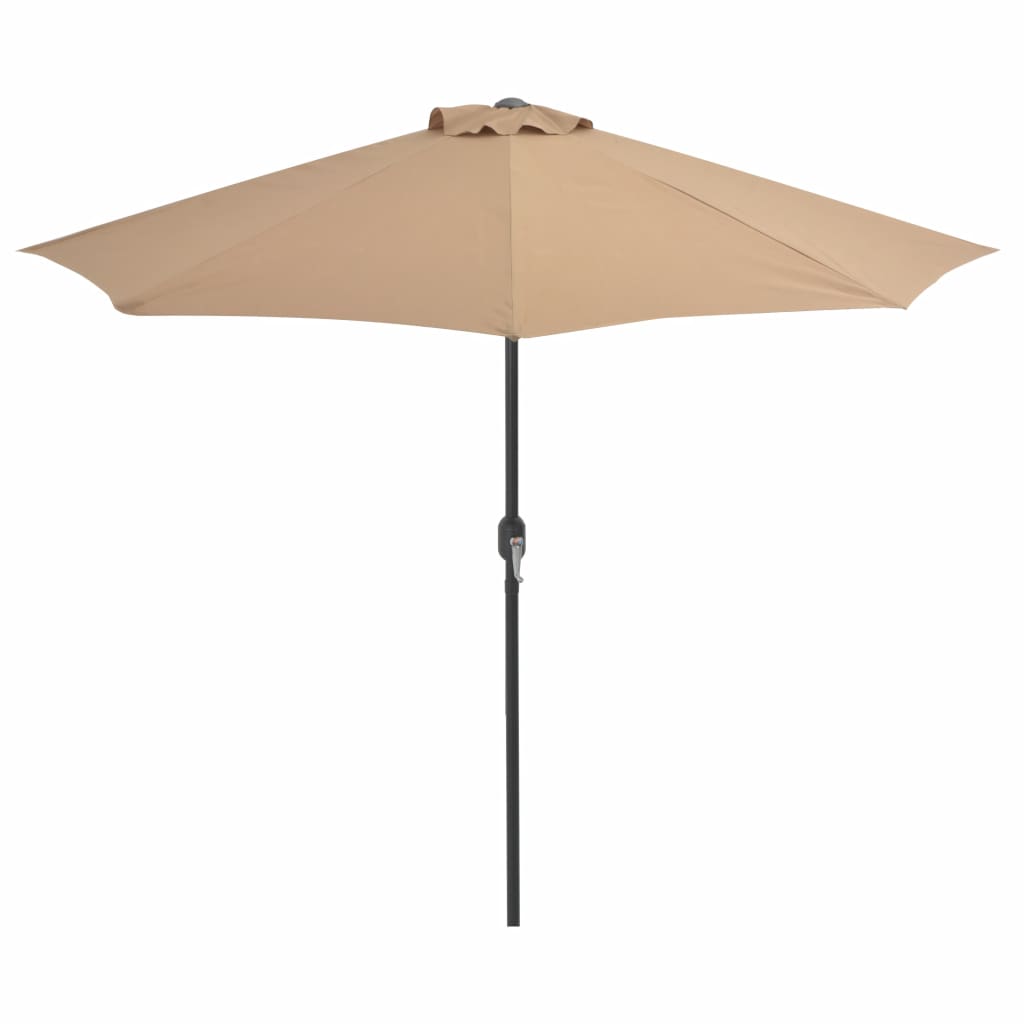 Aurinkovarjo ulkotiloihin alumiinitanko 270x135 cm taupe - Sisustajankoti.fi