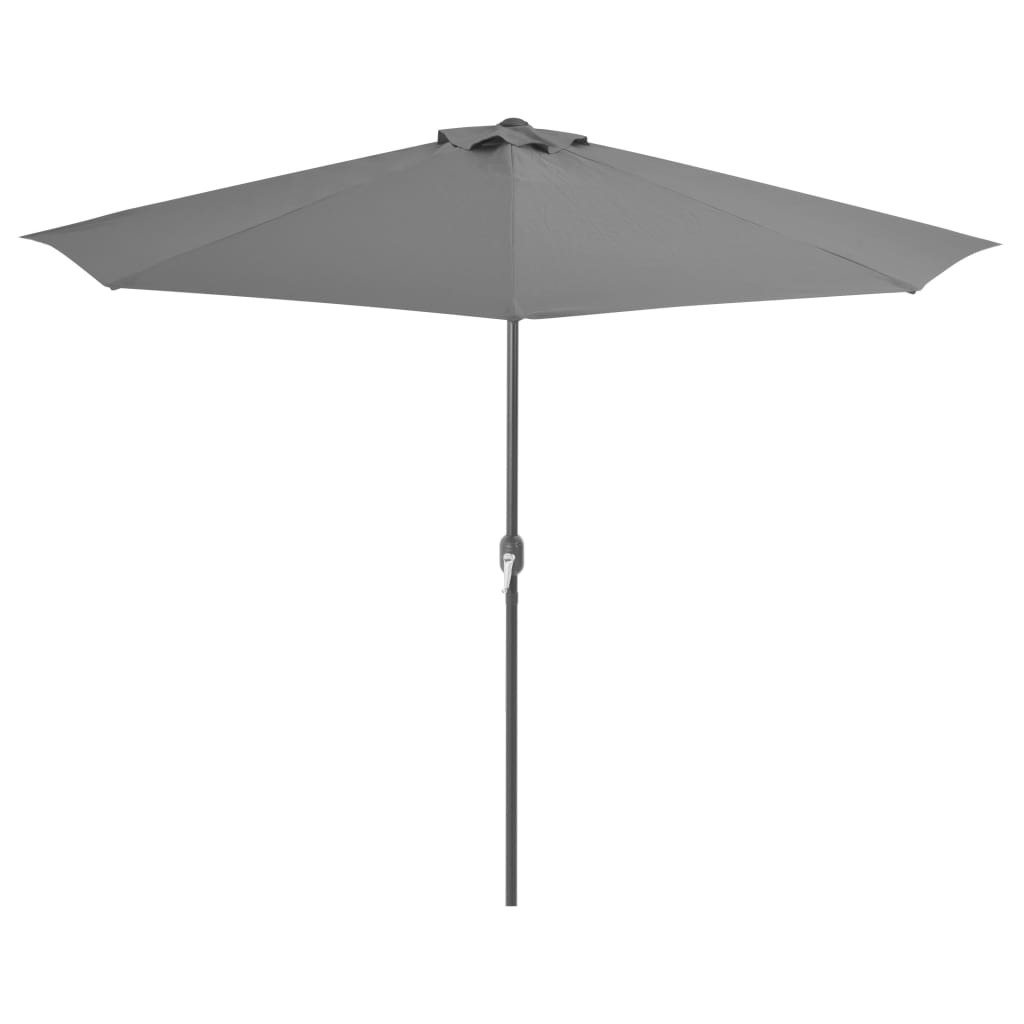 Parvekkeen puoliaurinkovarjo alumiinitanko 300x150 cm antrasiitti - Sisustajankoti.fi