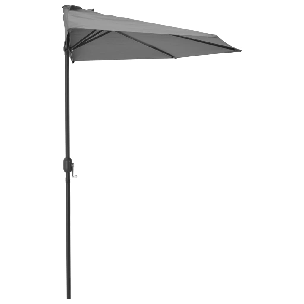 Parvekkeen puoliaurinkovarjo alumiinitanko 300x150 cm antrasiitti - Sisustajankoti.fi