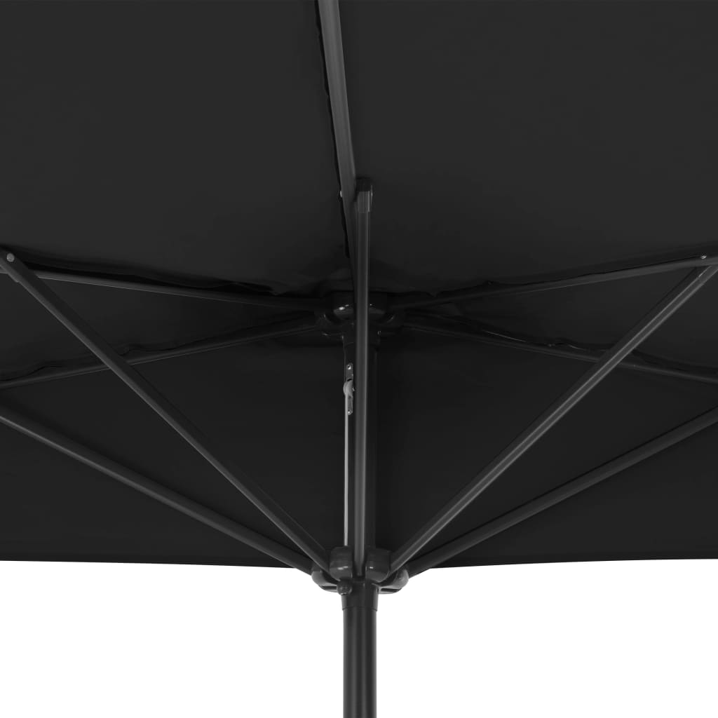 Parvekkeen puoliaurinkovarjo alumiinitanko 300x150 cm antrasiitti - Sisustajankoti.fi