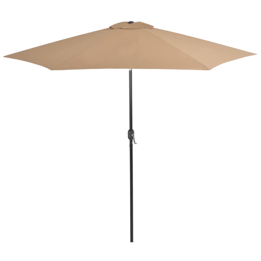 Aurinkovarjo metallirunko 300 cm harmaanruskea - Sisustajankoti.fi