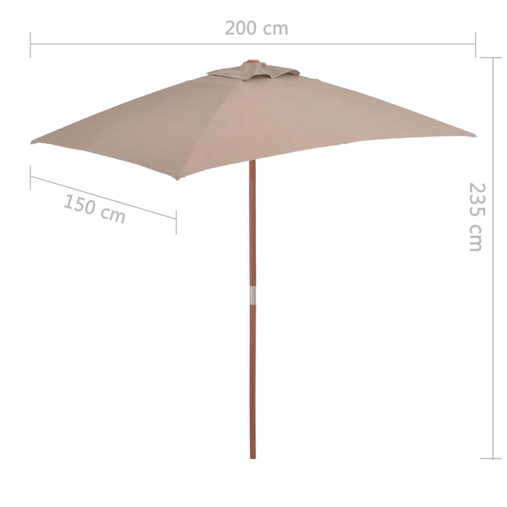 Aurinkovarjo puurunko 150x200 cm ruskeanharmaa - Sisustajankoti.fi