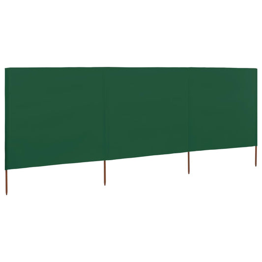 Tuulensuojakangas 3 paneelilla 400 x 120 cm vihreä - Sisustajankoti.fi