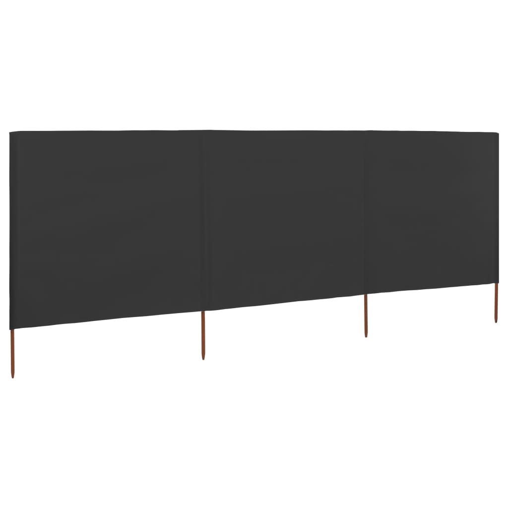 Tuulensuojakangas 3 paneelilla 400 x 120 cm antrasiitti - Sisustajankoti.fi
