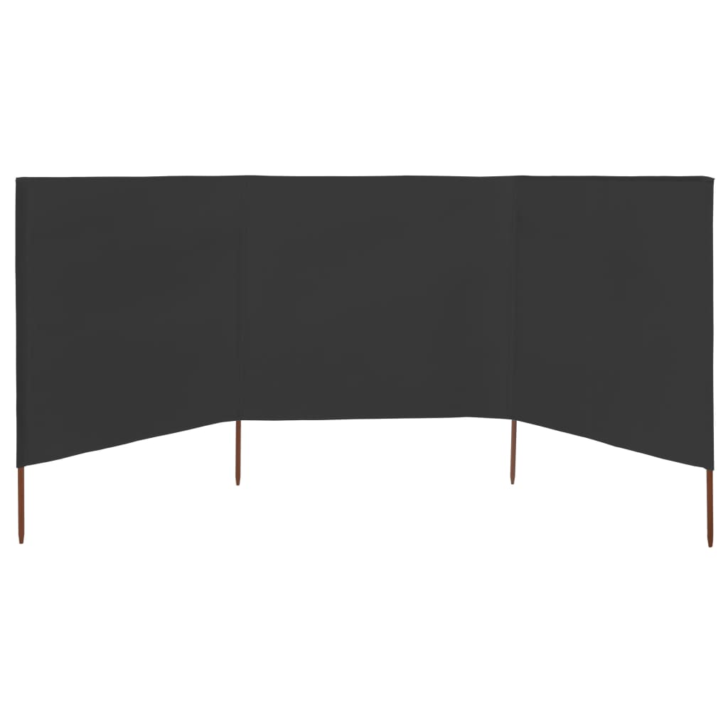 Tuulensuojakangas 3 paneelilla 400 x 120 cm antrasiitti - Sisustajankoti.fi