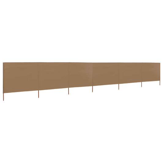 Tuulensuojakangas 6 paneelilla 800 x 80 cm ruskeanharmaa - Sisustajankoti.fi