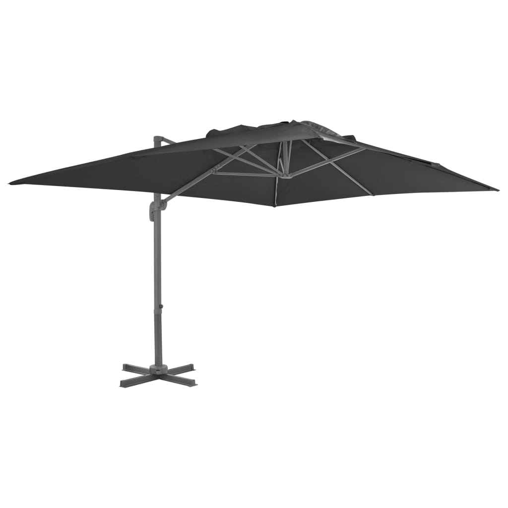 Riippuva aurinkovarjo alumiinipylväällä 400x300 cm antrasiitti - Sisustajankoti.fi