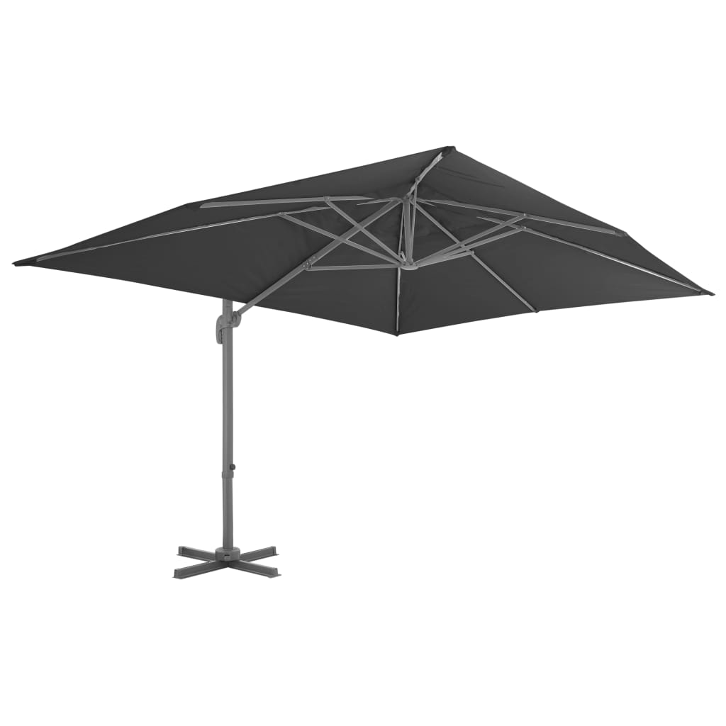 Riippuva aurinkovarjo alumiinipylväällä 400x300 cm antrasiitti - Sisustajankoti.fi