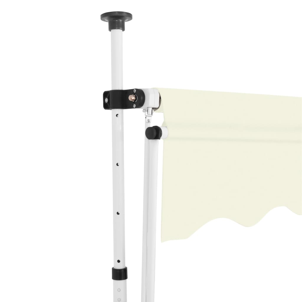 Manuaalisesti sisäänkelattava markiisi 150 cm kerma - Sisustajankoti.fi