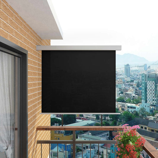 Parvekkeen sivumarkiisi monitoimintoinen 150x200 cm musta - Sisustajankoti.fi