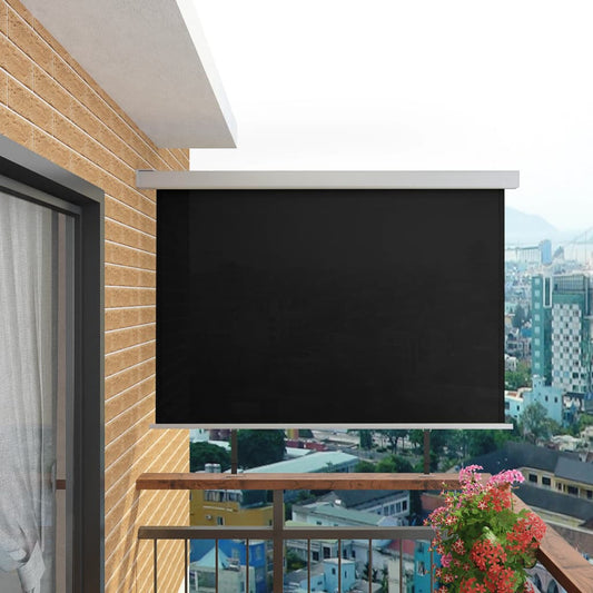 Parvekkeen sivumarkiisi monitoimintoinen 180x200 cm musta - Sisustajankoti.fi