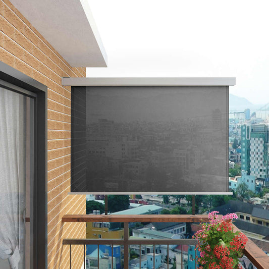 Parvekkeen sivumarkiisi monitoimintoinen 180x200 cm harmaa - Sisustajankoti.fi