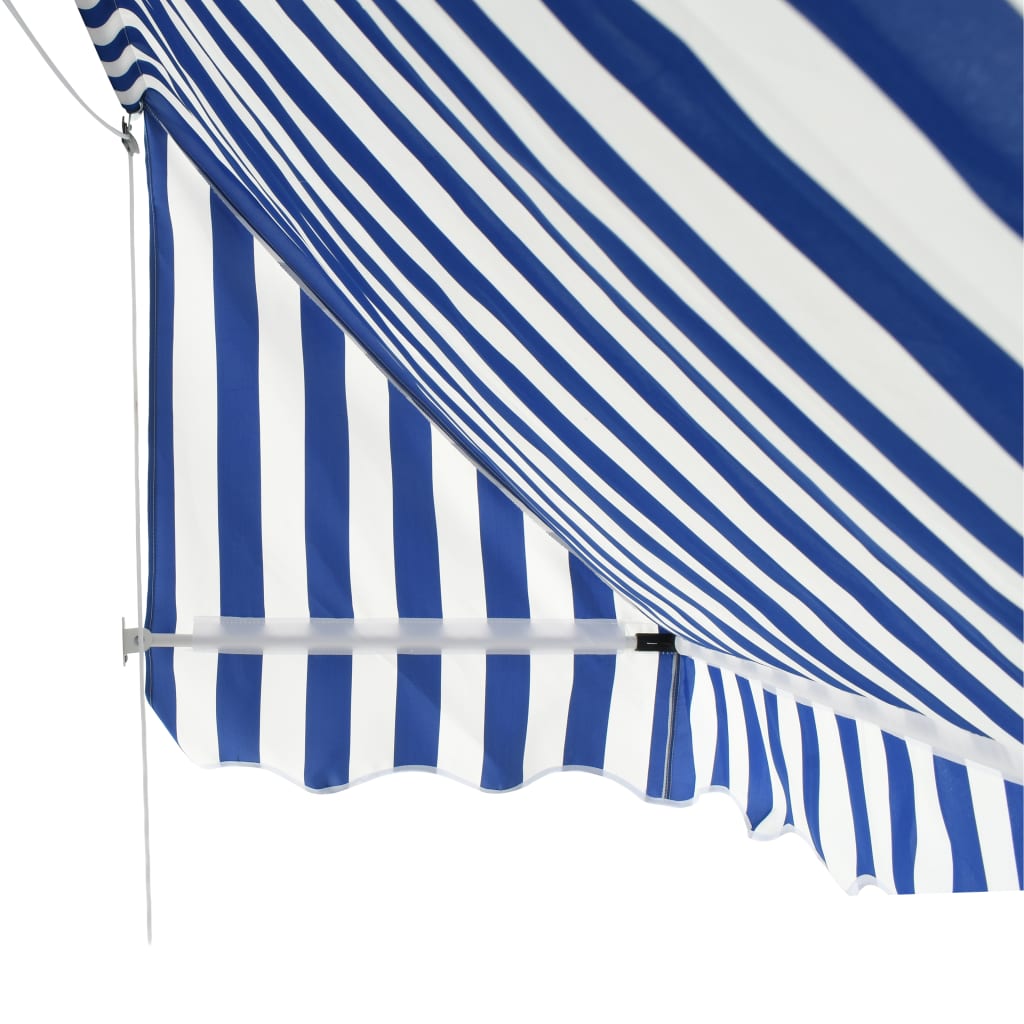 Bistromarkiisi 300x120 cm sininen ja valkoinen - Sisustajankoti.fi
