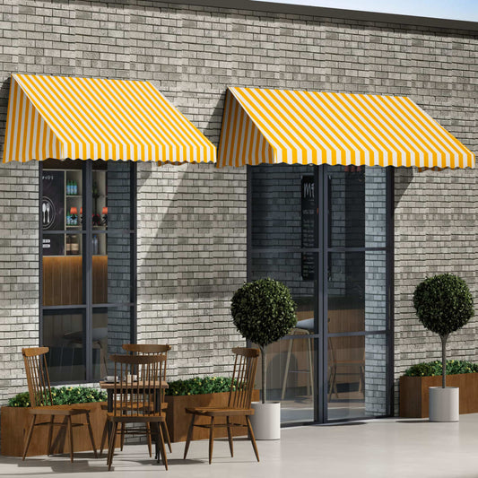 Bistromarkiisi 350x120 cm oranssi ja valkoinen - Sisustajankoti.fi
