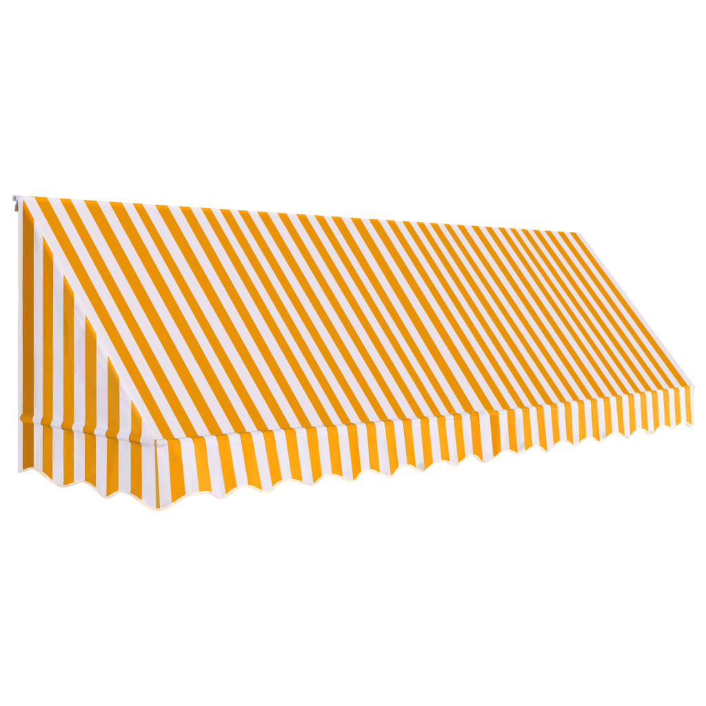 Bistromarkiisi 400x120 cm oranssi ja valkoinen - Sisustajankoti.fi