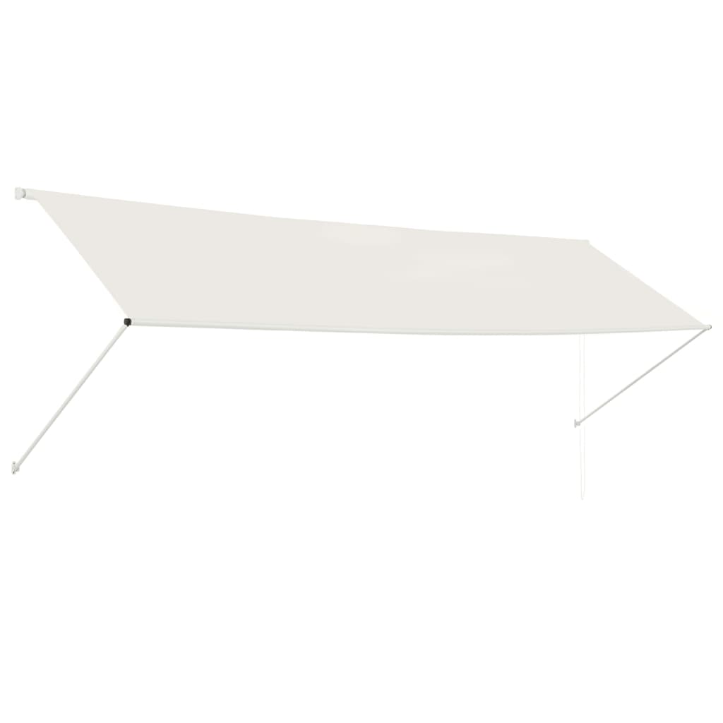 Sisäänkelattava markiisi 400x150 cm kerma - Sisustajankoti.fi