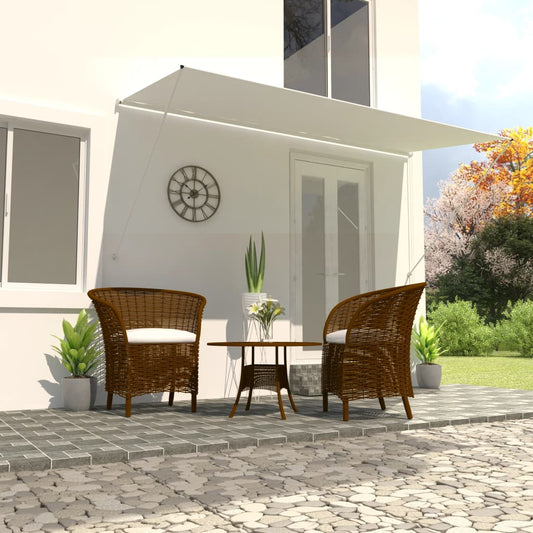Sisäänkelattava markiisi 400x150 cm kerma - Sisustajankoti.fi